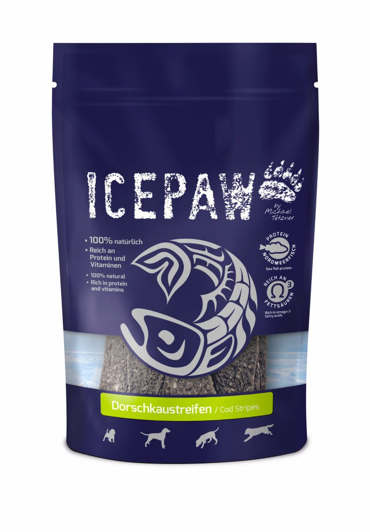 ICEPAW Dorschkaustreifen - paski dorsza dla psów (15 szt.)