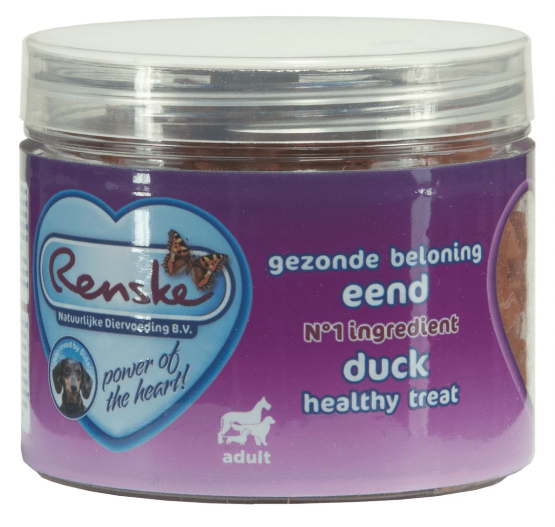 Renske Dog Healthy Mini Treat Duck - zdrowy mini przysmak dla psów małych ras - kaczka 100 g
