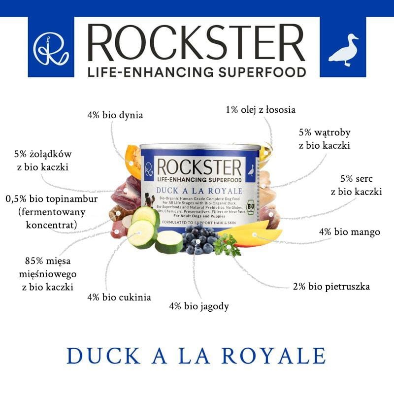 Rockster Duck a la Royale - BIO kaczka - 195g