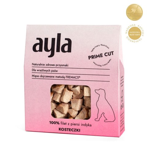 AYLA Prime Cut filet z piersi indyka - kosteczki - liofilizowane przysmaki dla psa (45g)