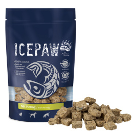 ICEPAW Hering - przysmaki z filetów białych ryb i śledzia dla psów (150g)