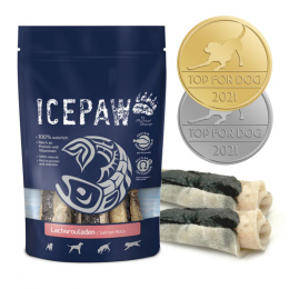 ICEPAW Lachsrouladen – roladki do żucia dla psów ( 3 szt. ok. 200g)