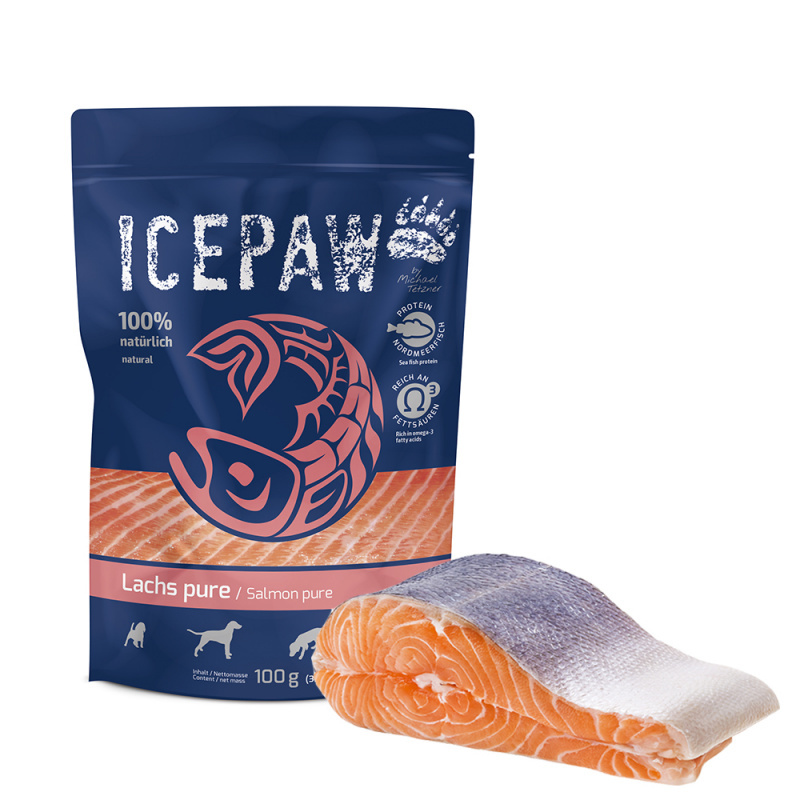 Icepaw High Premium - czysty łosoś dla psów 100% (100g)