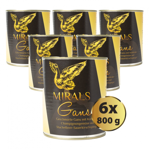MIRALS Gans - duszona gęś z kalarepą i pieczarkami z sosem agrestowo-wiśniowym (6 szt. x 800g)
