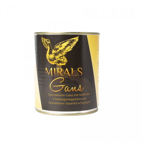 MIRALS Gans - duszona gęś z kalarepą i pieczarkami z sosem agrestowo-wiśniowym (800g)