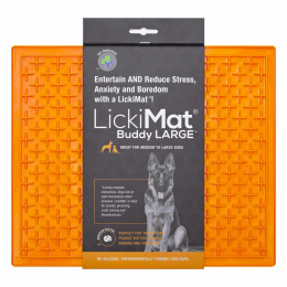 Mata Lickimat BUDDY LARGE dla psów pomarańczowa