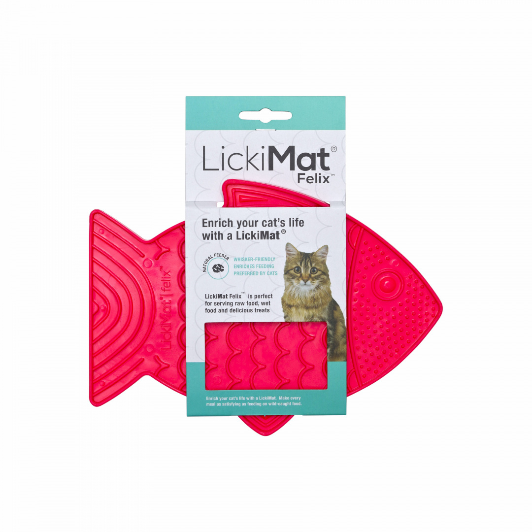 Mata Lickimat FELIX dla kotów różowa