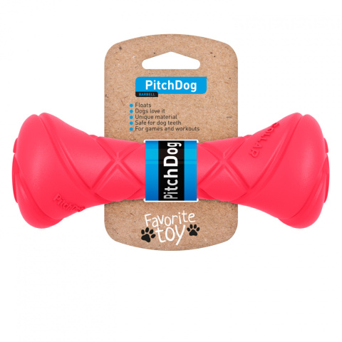 PitchDog BARBELL - zabawka dla psa w kształcie sztangi różowy