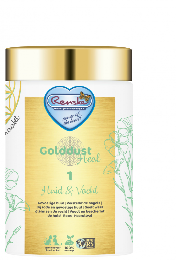 RENSKE GOLDDUST HEAL 1 –Skóra i sierść - przeciw wypadającej sierści i problemom skórnym (250g)