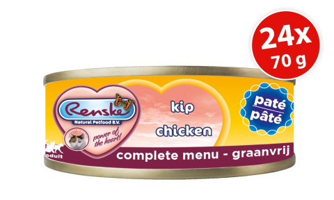 Renske Cat fresh meat - kurczak, pełnoporcjowa, pasztet (opak.zbiorcze 24szt.x70g)