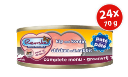 Renske Cat fresh meat - kurczak z królikiem, pełnoporcjowa, pasztet (opak.zbiorcze 24 szt. x 70g)