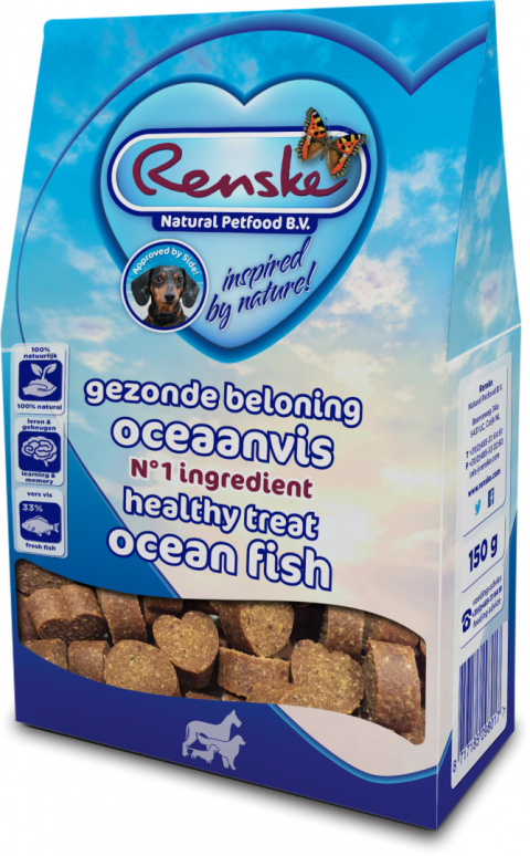 Renske Healthy Treat Ocean fish - ciasteczka z ryb oceanicznych dla psów 150g