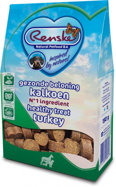 Renske HealthyTreat Turkey - ciasteczka z indyka dla psów 150g