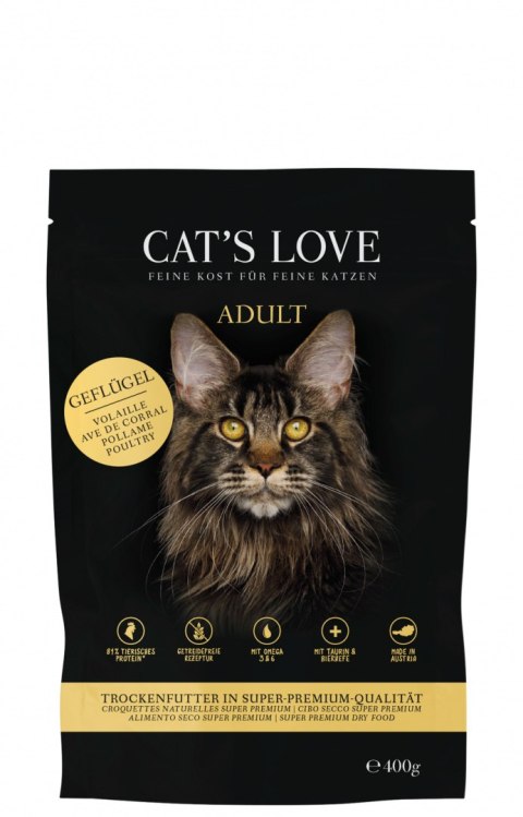 CAT'S LOVE Geflugel - sucha karma dla kota bez zbóż z drobiem (400g)