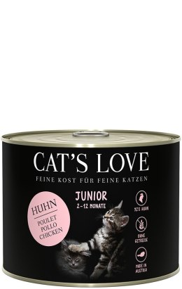CAT'S LOVE Junior Huhn - kurczak z algami i olejem z krokosza (200g)