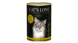 CAT'S LOVE Mix Kalb & Truhahn - cielęcina i indyk z olejem lnianym i kocimiętką (6 szt.x400g)