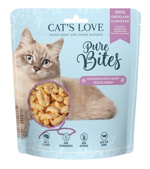 CAT'S LOVE Pure Bites krewetki grenlandzkie - przysmaki liofilizowane dla kota (30 g)