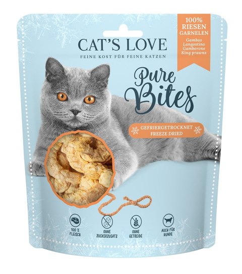 CAT'S LOVE Pure Bites krewetki królewskie - przysmaki liofilizowane dla kota (25 g)