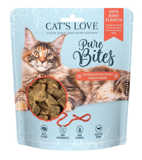 CAT'S LOVE Pure Bites wołowina - przysmaki liofilizowane dla kota (40g)