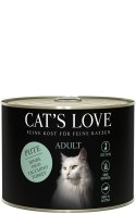 CAT'S LOVE Pute - indyk z olejem z łososia i kocim tymiankiem (6 szt. x 200g)