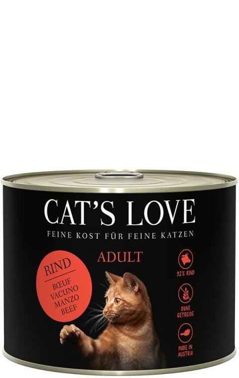 CAT'S LOVE Rind Pur - wołowina z olejem z krokosza i mniszkiem lekarskim (200g)