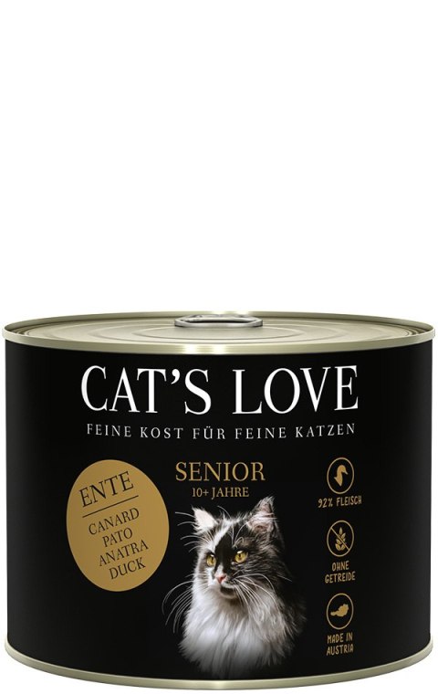 CAT'S LOVE Senior Ente - kaczka z olejem z krokosza i lubczykiem (200g)