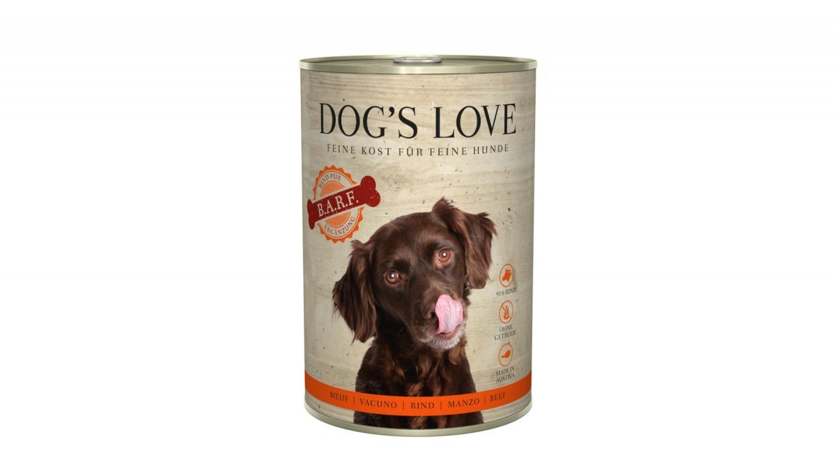 DOG'S LOVE BARF Pure Rind - wołowina czysta (400g)