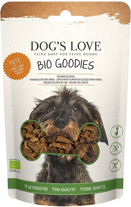 DOG'S LOVE BIO Goodies Pute - ekologiczne mięso indyka przysmaki dla psa (150g)