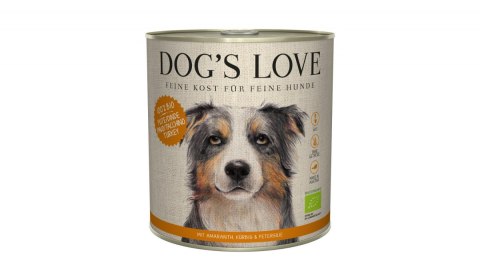 DOG'S LOVE BIO PUTE - ekologiczny indyk z amarantusem, dynią i pietruszką (800g)