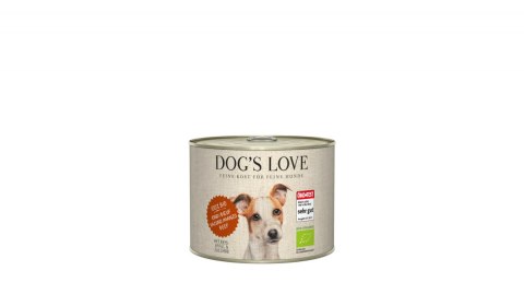 DOG'S LOVE BIO RIND - ekologiczna wołowina z ryżem, cukinią i jabłkiem (200g)