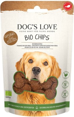 DOG'S LOVE BIO chips - chipsy z ekologicznego mięsa przysmaki dla psa (150g)