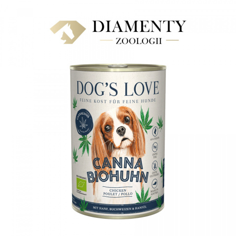 DOG'S LOVE Canna Canis Bio Chicken - ekologiczny kurczak z konopiami, gryką i olejem konopnym (400g)