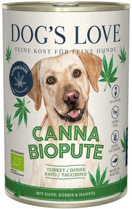 DOG'S LOVE Canna Canis Bio Pute- ekologiczny indyk z konopiami, dynią i olejem konopnym (400g)