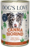 DOG'S LOVE Canna Canis Bio Rind - ekologiczna wołowina z konopiami, cukinią i olejem konopnym (400g)