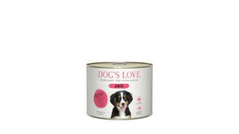 DOG'S LOVE Junior Rind - wołowina z marchewką i szałwią dla szczeniąt (200g)