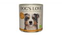 DOG'S LOVE Pute -indyk z jabłkami, cukinią i olejem z orzechów włoskich (800g)