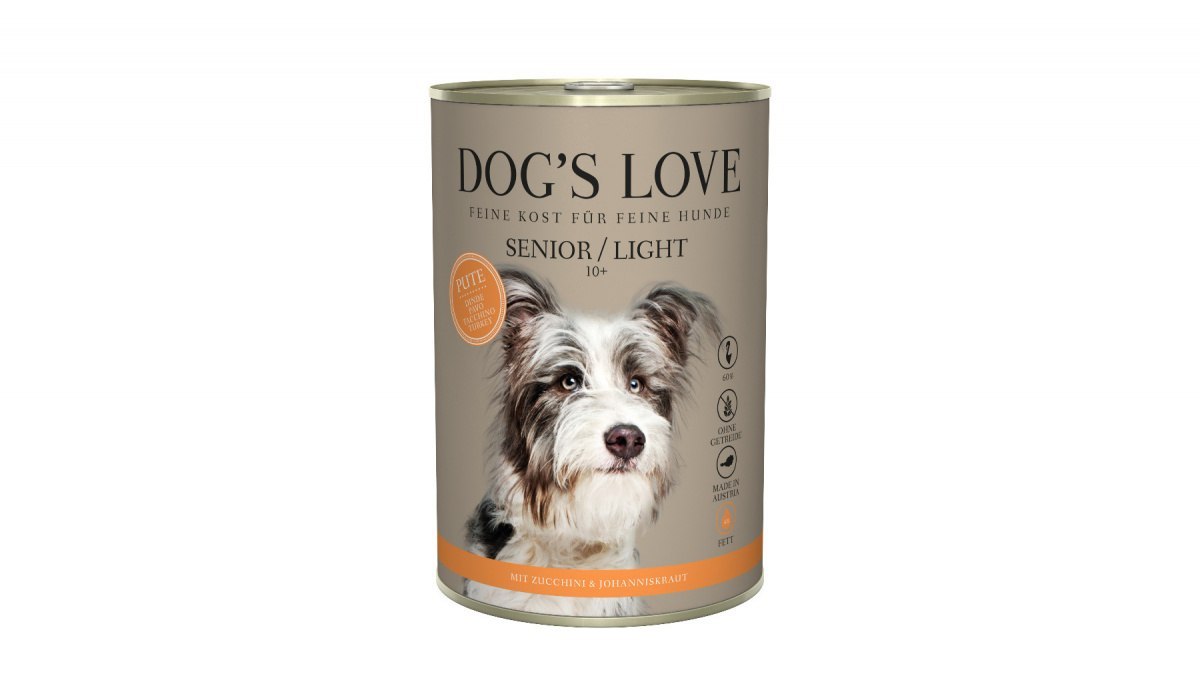 DOG'S LOVE Senior Pute Light - indyk karma dla starszych psów (400g)