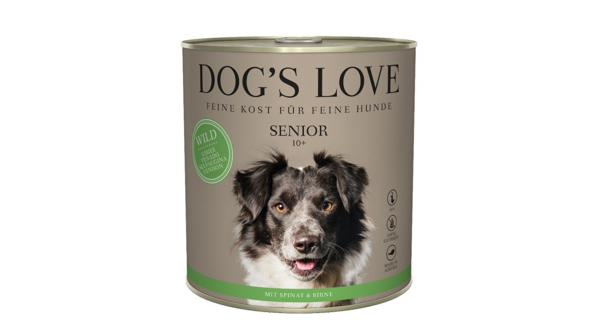 DOG'S LOVE Senior Wild - dziczyzna karma dla starszych psów (800g)