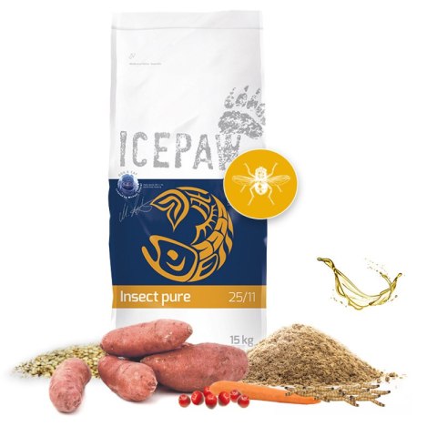 ICEPAW Insect pure karma z owadów dla dorosłych psów (15 kg)