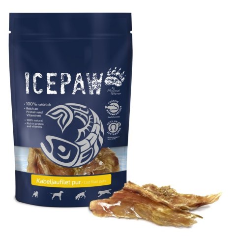 ICEPAW Kabeljaufilet pur - suszony filet dorsza przysmak dla psów (150g)