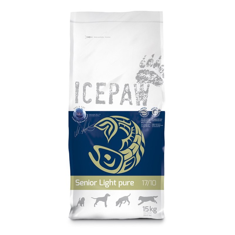 ICEPAW Senior Light pure niskokaloryczna karma dla starszych psów i z nadwagą (15 kg)