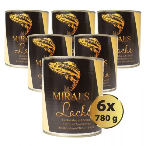 Mirals Lachs - Tatar z łososia na szpinaku i marchewce z sosem porzeczkowo-brzoskwiniowym (6 szt.x780g)