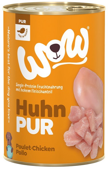 WOW Huhn Pur - czysty kurczak karma monobiałkowa dla psa (6 szt. x 400g)