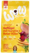WOW MINI Junior Geflügel - drób i łosoś z marchewką i buraczkami dla szczeniąt małych ras (1kg)