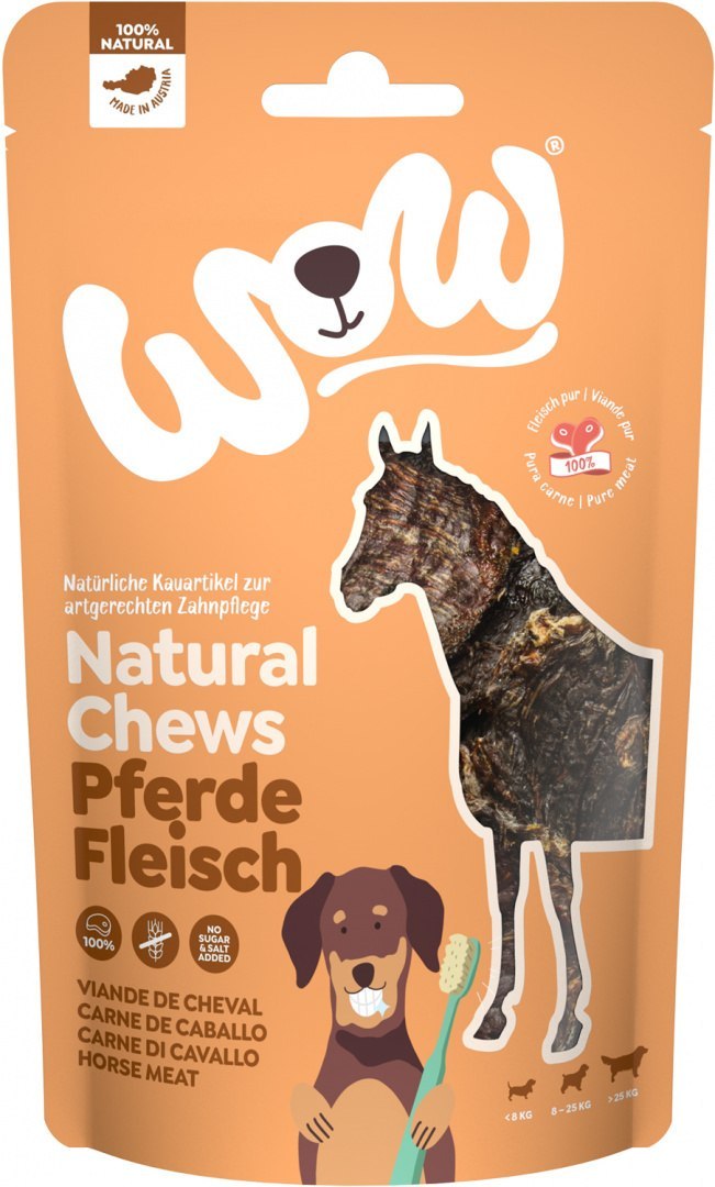 WOW Natural Chews Pferdefleisch - suszone mięso koniny (250g)