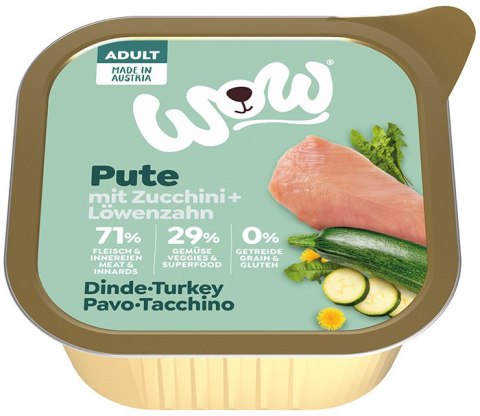 WOW Pute - indyk z cukinią i mniszkiem lekarskim (150g)