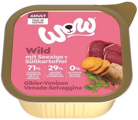 WOW Wild - dziczyzna z algami i batatami (150g)