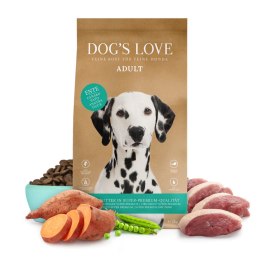 DOG'S LOVE Ente - kaczka z batatami i jagodami (2 kg)