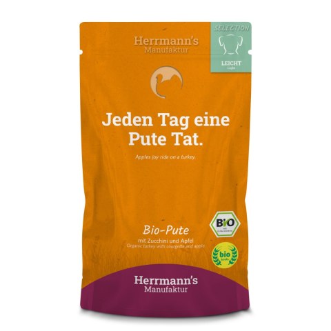 HERRMANN'S Selection Light Dog Bio Pute - bio indyk z cukinią (150g)