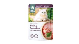 PURE NATURE CAT Huhn Kaninchen - kurczak z królikiem i mniszkiem lekarskim dla dorosłych kotów (12 szt. x 85g)